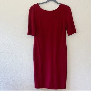 Carmen Marc Valvo Dark‎ Red Midi Dress